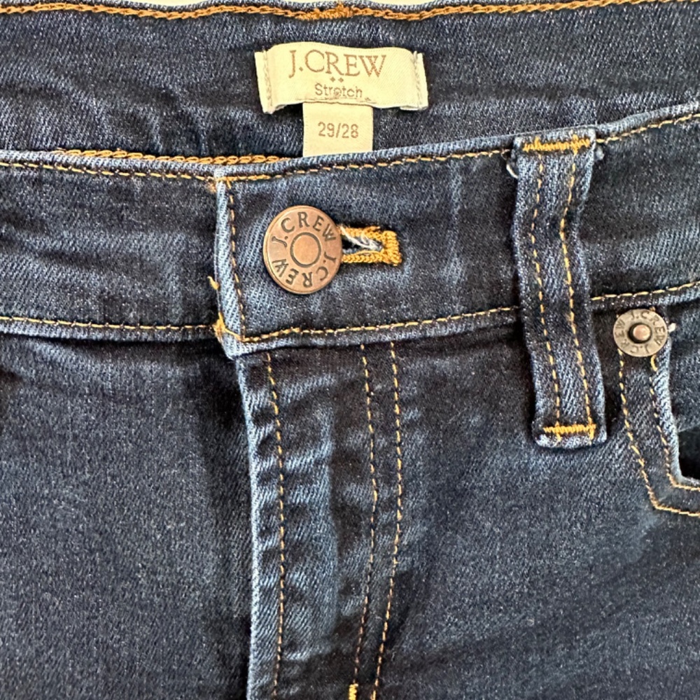 J CREW Stretch Women's Skinny Jeans Dark Wash - Size 29/28 - Picture 4 of 7